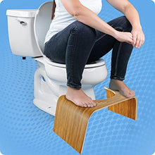Squatty Potty The Original - Sgabello da bagno con finitura in teak sottile, 17 cm