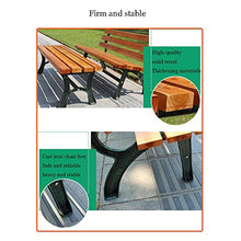 Panche da giardino con patio esterno, Panchina dello schienale per servizio pesante con struttura in ghisa e legno massello anticorrosivo, Mobili per il tempo libero per cortile portico patio