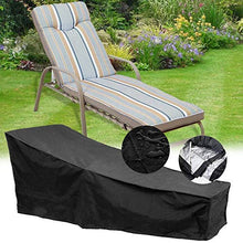 F Fellie Cover Copertura Lettini da Giardino, Copertura per Sedia a Sdraio, Impermeabile Copertura per Lettino Prendisole, Copri Lettino da Giardino, Anti Vento/UV con Coulisse (210×75×80/40cm, Nero)