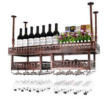 Portabottiglie Per Vino Da Soffitto In Shees Flottante Per Unit脿 Da Bar, Portabicchiere Da Vino Sospeso, Portabottiglie Rustico, Portabottiglie Da Appendere Per Vino, Design Industriale Per La Casa (