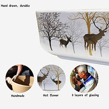 HEIFEN Lavabo, Lavabo in Ceramica Caldo ad Alta Temperatura, Stile Semplice sopra lavabo da appoggio Lavabo da Bagno Lavabo Arte Bacino per la casa Lavabo Straight