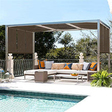 Liveinu Tende da Sole per Gazebo Telo di Ricambio Copertura per Gazebo Vela Ombreggiante Protezione Raggi UV Vela Tenda Impermeabile e Resistente Tenda a Vela per Giardino Balcone 305x365cm caffè