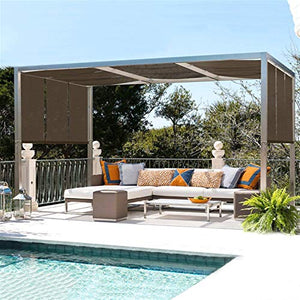 Liveinu Tende da Sole per Gazebo Telo di Ricambio Copertura per Gazebo Vela Ombreggiante Protezione Raggi UV Vela Tenda Impermeabile e Resistente Tenda a Vela per Giardino Balcone 305x365cm caffè