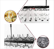 FYHH-JZHY Portabicchieri da Vino Rosso A Soffitto Bar Portabicchieri da Appendere Ad Altezza Regolabile Portabottiglie per Vino, 100 * 35 Cm, 100 * 35 Cm
