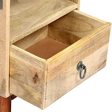 vidaXL Comodino Comodino Tavolino da Notte Solido Robusto Resistente Pratico Comodo Utile Armadietto 40x30x52 cm in Legno Massello di Mango Grezzo