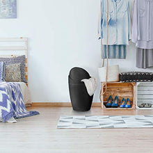 KadimaDesign KADIMA Design Afina Sgabello con la Funzione, in Pelle Sgabello Bagno Guardare Sgabello Nero