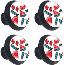 Fette di anguria dell'acquerello Pomelli per Porta Set di 4 Pomelli per Mobili Manopole per Cassetti Cucina Armadio Vetro