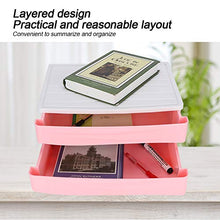 Scatola portaoggetti a doppio strato, scatola portaoggetti in plastica con cassetto Organizer per portaoggetti da tavolo impilabile per uso domestico
