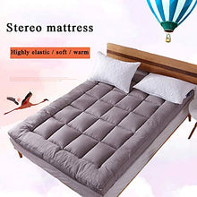BAIAA Microfibra Materasso, Morbido Velluto Imbottito in Tessuto, 10 Centimetri di Spessore, Anti-allergia Morbido Materasso, Adatto A Persone Camera da Letto, Scuola, Albergo (Brown,1.2m*2.0m)