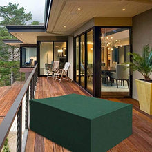STZYY Copertura per mobili da Giardino, Tavolo da Patio e Copertura per Sedia a cubo Anti-nevischio, Resistente all'Acqua per Esterni Anti-UV, Orlo Regolabile, Verde, 330x190x90cm