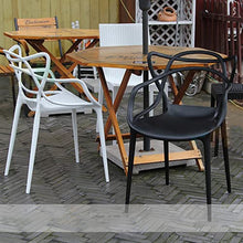 sedie da giardino nero plastica | giardino esterno arredo.Sedia impilabile resistente alle intemperie 4X | Mobili per balcone per terrazza o giardino, sedia da cucina caricabile fino a 160 kg