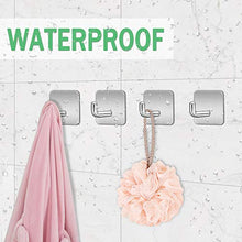 ZSTKEKE Adesivo Ganci Portasciugamani 4PZ,impermeabile Appendiabiti a Parete Acciaio Inox Cappotto Gancio Per bagno, cucina