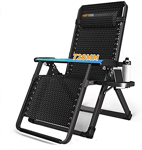 XBR Sedie a Sdraio Reclinabili, Sedia a Sdraio reclinabile Pausa Pranzo Sedia Pieghevole Balcone Domestico Lettino Prendisole Singolo Sedia da Spiaggia Portatile da Esterno, Leggera, carico 200 kg