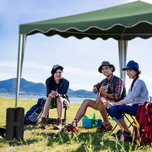 Relaxdays Pesi per Gazebo, Set da 4 Zavorre per Tende & Padiglioni, da Riempire con Sabbia o Pietre,10 kg per Piede,nero