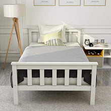 WGYDREAM Letto Letto Singolo Bianco Singolo Solido Telaio Letto in Legno Massello Base con 2 Testiera per Grande Spazio di Archiviazione per Adulti, 90 X 190 Cm