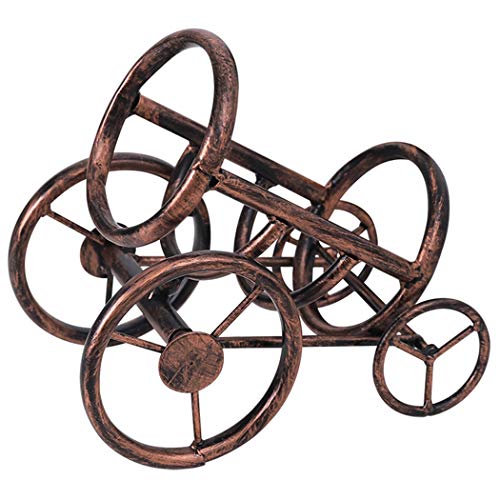 JUSTDOLIFE Scaffale di bottiglia di vino decorativo del supporto del vino della Tabella del ferro del supporto decorativo del vino per la casa