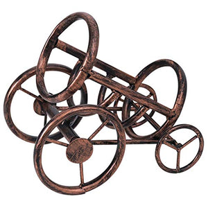 JUSTDOLIFE Scaffale di bottiglia di vino decorativo del supporto del vino della Tabella del ferro del supporto decorativo del vino per la casa