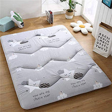HKX Tappetino Pieghevole Portatile, coprimaterasso Queen-King Tradizionale Futon Lavabile-B 180x200cm (71x79 Pollici)