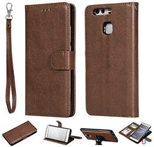 Bear Village Cover Huawei P9, Custodia Premium Flip Custodia per Huawei P9, Custodia con Porta Carte e Chiusura Magnetica, Marrone