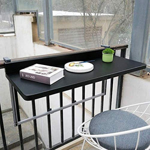 Tavolini da appoggio Tavolo da Balcone Pieghevole può Essere Appeso alla Ringhiera, Tavolino da Esterno, Tavolo da Bar in Metallo in Lega di Alluminio Tavolo da Parete, Regolabile in Altezza