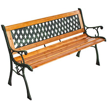 Panca da giardino in legno massiccio e ghisa