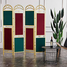 Room Screen Even Privacy dello Schermo Pieghevole 4 Pannelli, divisorio della Parete della Parete divisoria dei mobili, Camera da Letto Mobile Pieghevole a Colori Classica Rossa e Verde