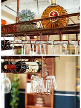 Stemware - Portabottiglie da parete in metallo, da appendere alla parete, per bottiglie di vino, da soffitto, con ripiani multifunzione