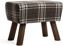 TGTGH - Sedia a sdraio da giardino, pieghevole, per patio, reclinabile, poggiapiedi rettangolare, con gambe in vero legno (51 x 34 x 40 cm)