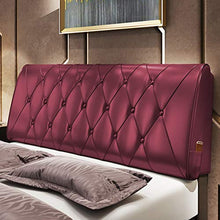 Xufei Comodino Cuscino/Artificiale Cuscino in Pelle Albergo delle Famiglie copriletto Soft Pack Rimovibile e Lavabile (Color : Wine Red, Size : 90 * 10 * 60cm)