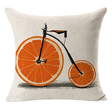 vi. Yo 1PC 45 * 45 cm Frutta Bicicletta Cuscino Federa Frutta Bicicletta in Composito di Cuscino in Vita C-2
