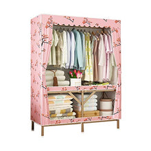 Rollsnownow - Armadietto in tela per la camera da letto con asta appendiabiti, 95 x 45 x 175 cm B