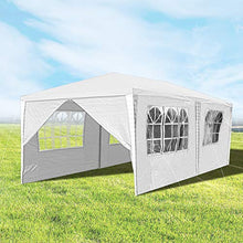 Hengda 3x6m Gazebo da Giardino Bianco, Impermeabile Tenda con 6 Parti Laterali per terrazza, Festa, Mercato