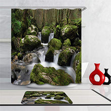 LIYAN Combinazione Bagno. Immagini Chiare E Colori Vivaci Rendono Il Tuo Bagno Pieno di Vita. Accessori da Bagno. Foresta. Cascata.