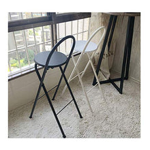 FACC Sgabello da Bar Pieghevole, Sgabello Alto 60 Cm, Sgabelli da Bar Nero, Sedie da Bar Esterno, con Schienale, Coprigambe Antiscivolo, può Sopportare 125 kg, per Casa, Cucina E Ristorante