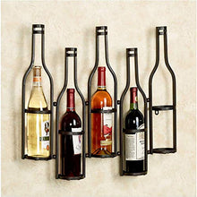 Elegante Scaffale per Vino in Ferro Battuto a Parete 5 Bottiglie Espositore per Vino Espositore Appendiabiti per Personalità, HJJ