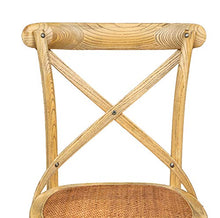 Biscottini Sgabello Bar in massello di Frassino e Seduta Rattan Finitura Naturale L 46 x PR 42 x H 118 cm