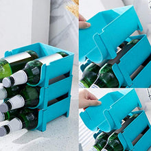 Shenruifa Portabottiglie per cucina, frigorifero, portabottiglie impilabile, portabottiglie per vino, birra, organizer per bar e cucina