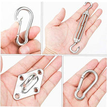 NaisiCore Tenda a Vela Kit di Fissaggio, 1 Set Heavy Duty Parasole Sail Kit di Fissaggio, Acciaio Inox 304 Parasole Sail Fissaggio Accessori Hardware Kit, M6 Heavy Duty Tenda l'insieme del