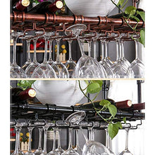 COLiJOL Scaffale per Vino Scaffali Galleggianti Scaffali per Vino Portabottiglie da Parete, Portabicchiere da Vino Sospeso, Altezza Regolabile, Portabottiglie per Calici, Portabottiglie, Portabottigl