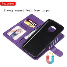 Bear Village Cover Moto G6, Custodia Premium Flip Custodia per Moto G6, Custodia con Porta Carte e Chiusura Magnetica, Viola