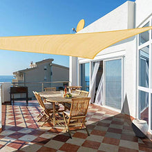 Cool Area Tenda a Vela Triangolo Rettangolo 5 x 5 x 7 Metri Protezione Raggi UV, Vela Ombraggiante Resistente e Traspirante per Giardino Balcone Terrazza, Sabbia