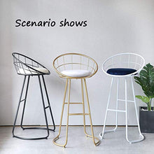 Sgabello da bar moderno Tavolo da cucina Sgabelli da bar Sgabello da bar Bancone Sedia da pranzo con schienale su gambe in metallo con poggiapiedi Sgabelli alti imbottiti morbidi 45/65/75 cm Carico ma