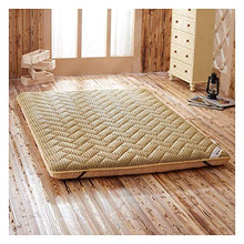 Morbido Materasso Futon Giapponese Antiscivolo, 9 Cm Spessore Materasso Giapponese Pavimento Pieghevole Campeggio Portatile Materassino Campeggio Bambini Lettino Terra Divano Letto,Camel-150x190cm