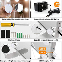 HFFFHA Specchio per Il Trucco con luci Specchio per Il Trucco Grande con 14 lampadine a LED dimmerabili e Specchio cosmetico con ingrandimento 10X Rimovibile