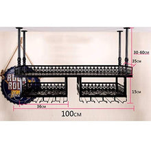 YWYW Portabottiglie in Ferro battuto portabottiglie da Appendere retrò Europeo Bar KTV a Testa in Giù Porta Calice Creativo per la casa (Dimensioni: L120 * W31CM)