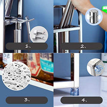 &ripiano di stoccaggio Scaffale di stoccaggio della cucina, unità di scaffalatura dello scaffale di stoccaggio della cucina domestica di 3 strati dell'acciaio inossidabile Scaffale di finitura