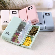 Artibetter 2 Pz 7 Giorni Settimanale Portapillole Portatile Pillola Organizzatore Pillola da Viaggio Astuccio per Medicina per Uso Domestico da Viaggio (Verde + Blu)