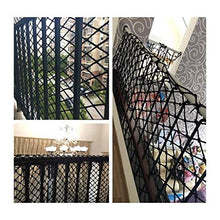 WaiMin Rete di sicurezza for bambini Balcone BHH Rete di protezione for bambini Sicurezza esterna, Nero Bambini Pet Protezione del gatto Rete Balcone Scala sicura Rete tessuta Corda for camion Rete fo