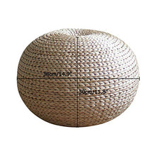 LTINN Cuscini Rotondi in Tatami Intrecciati in Paglia Intrecciata a Mano, sgabelli da Soggiorno rialzati, Rattan Naturale Intrecciato, nessun Odore, Resistente e Resistente