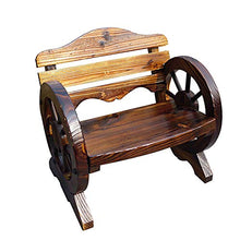 Panca da giardino legno massello antico per esterni, Sedia a rotelle singola anticorrosiva singola in legno massello per bambini con schienale e braccioli, Per giardino Mobili da giardino decorativi